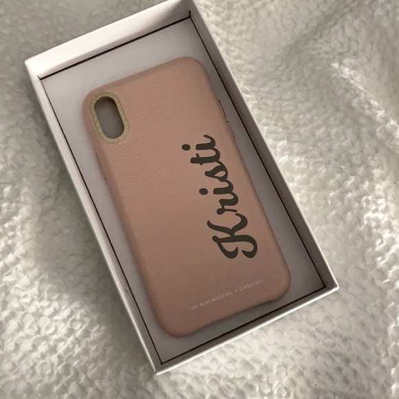 Kristi Personalized Leather IPhone X case - Picture 1 of 2